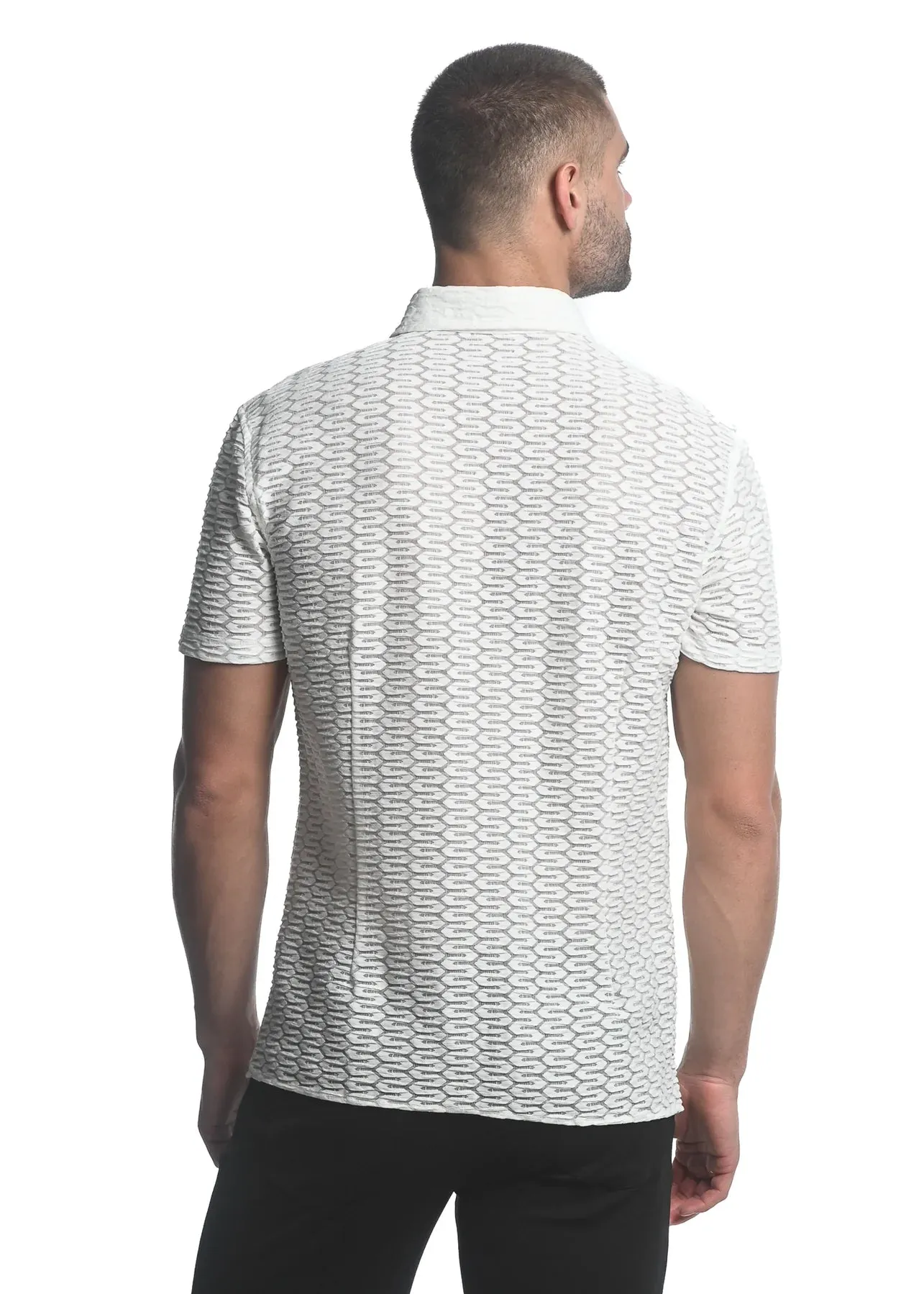 MAZE HEX STRETCH KNIT GOSSAMER S/S SHIRT