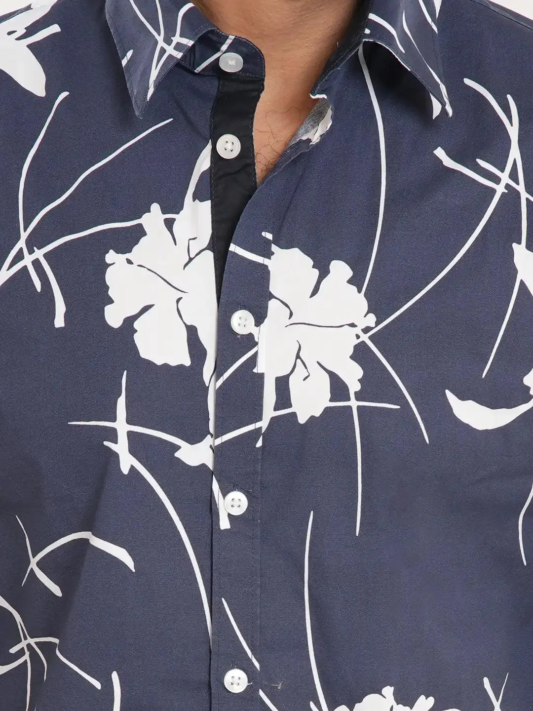 Men's Abstract Floral Full Sleeve Shirt