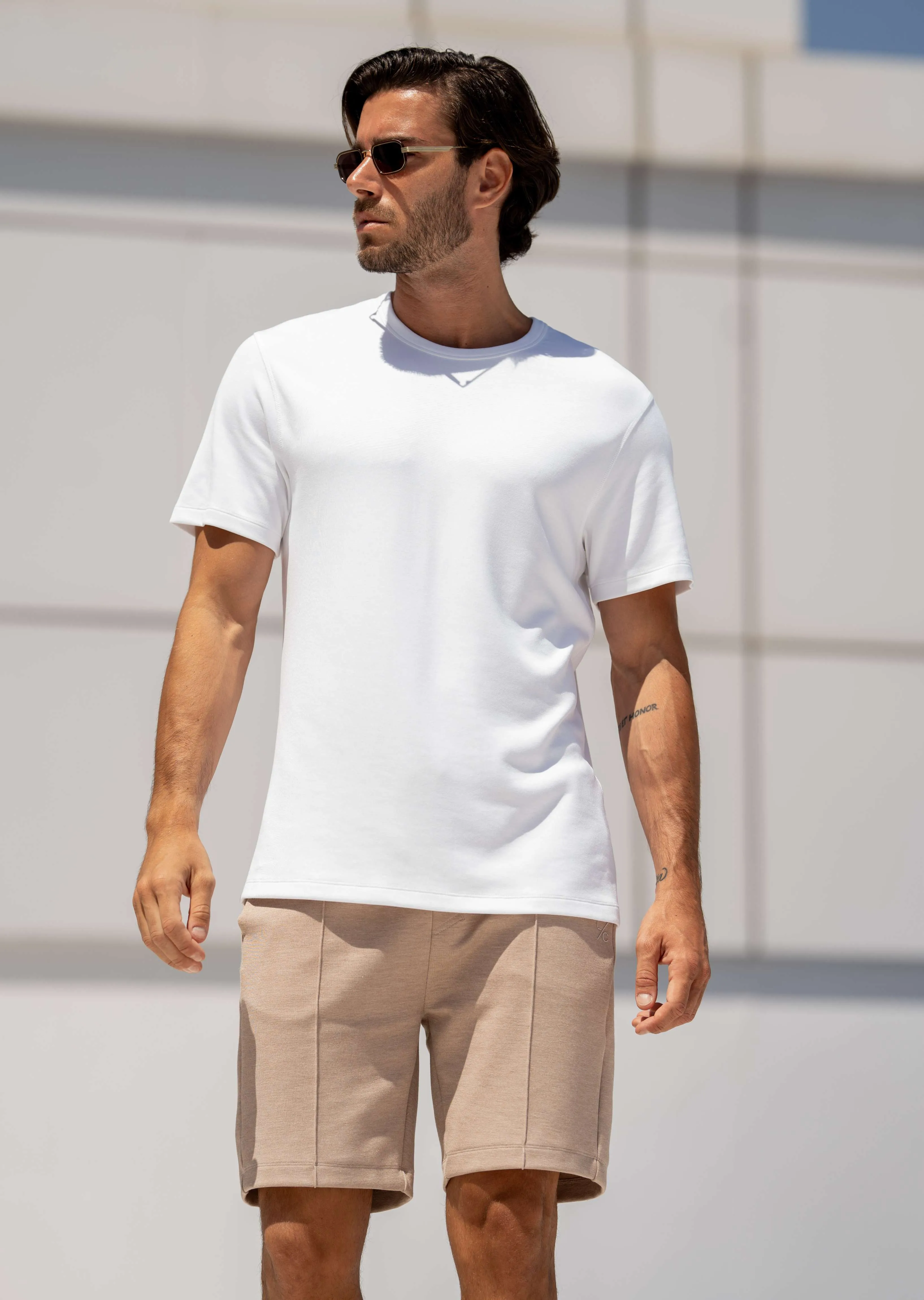 Mens All Around Lounge Tee White