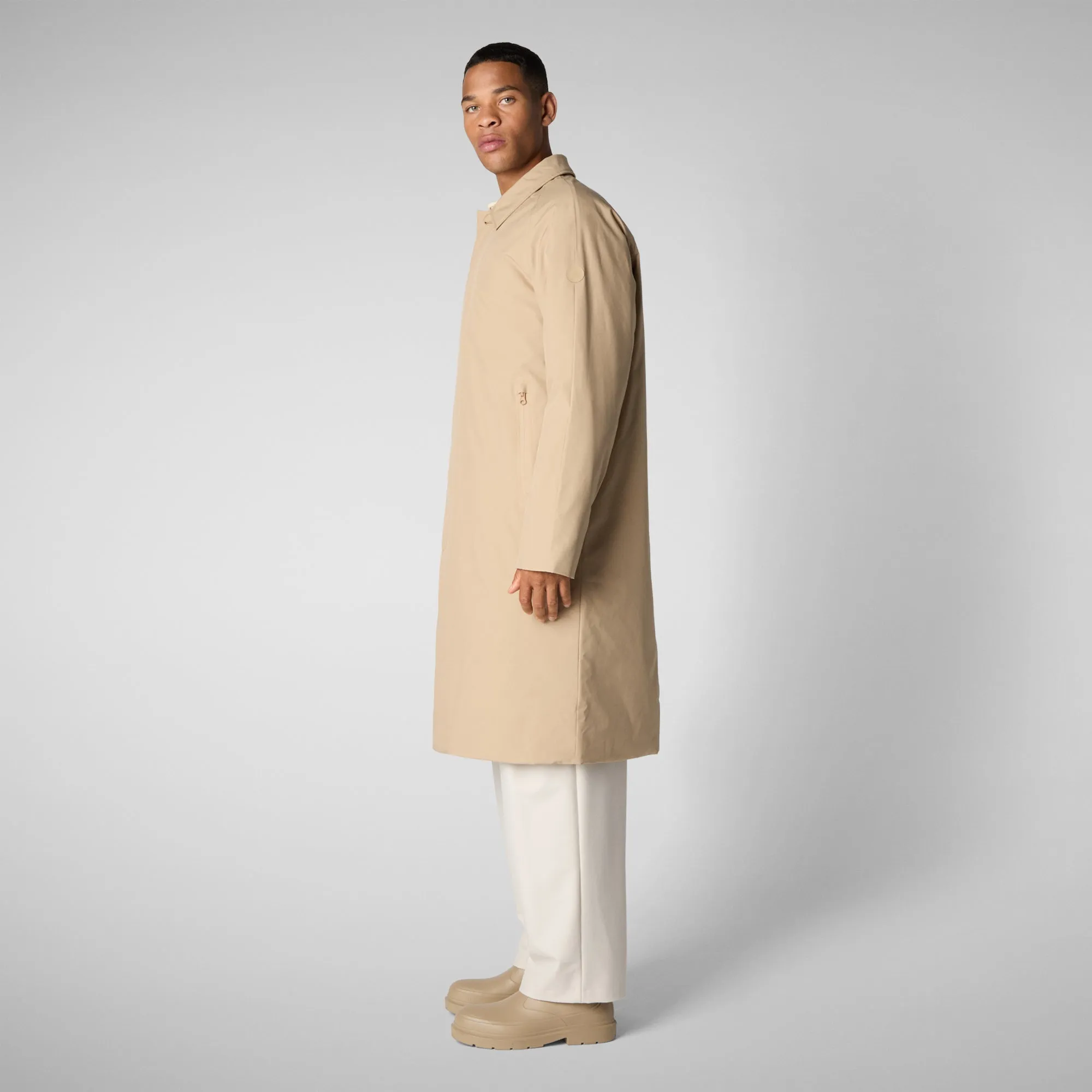 Men's coat Preston in stardust beige