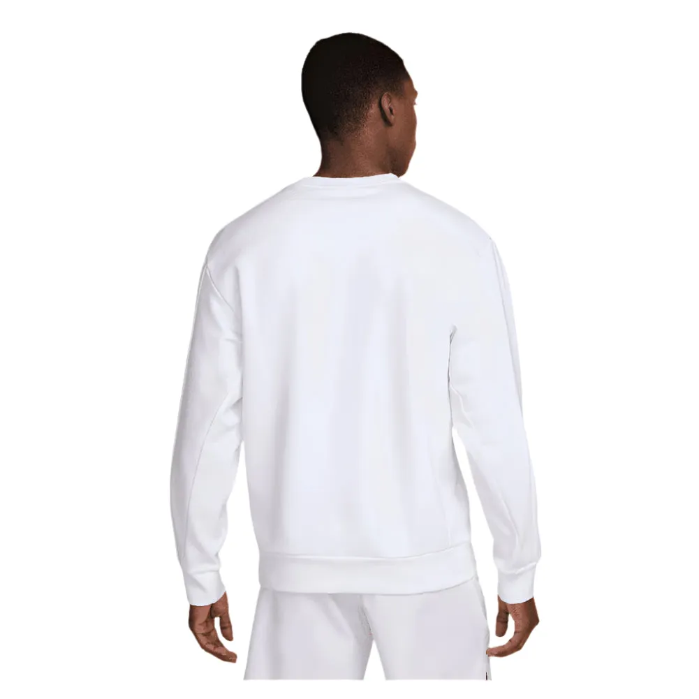 Men`s Heritage Dri-FIT Fleece Long Sleeve Tennis Top White