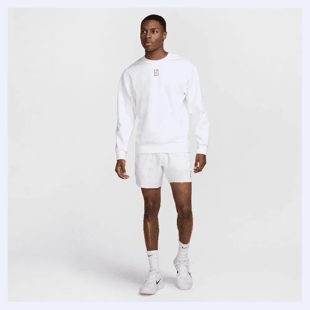 Men`s Heritage Dri-FIT Fleece Long Sleeve Tennis Top White