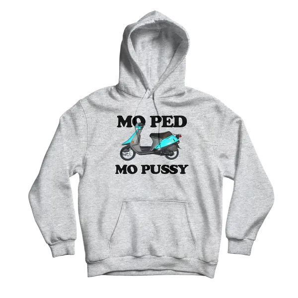 Moped Mo Pussy Grey Hoodie