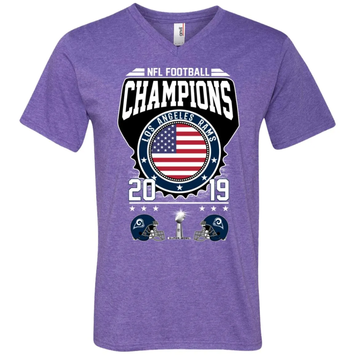 Nfl – Football Champions Los Angeles Rams Super Bowl 2019 Men V-Neck T-Shirt