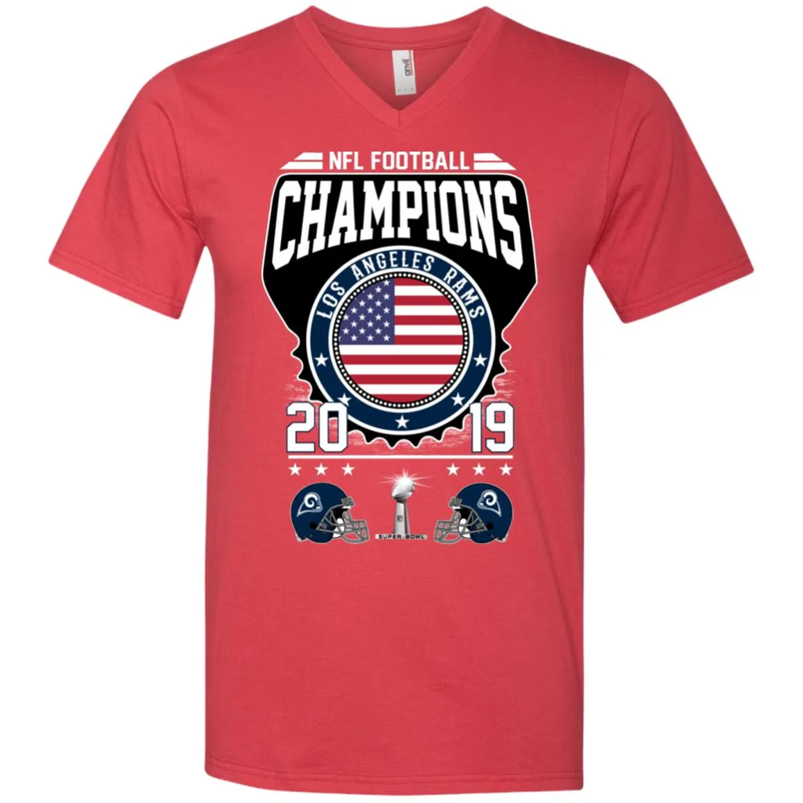 Nfl – Football Champions Los Angeles Rams Super Bowl 2019 Men V-Neck T-Shirt