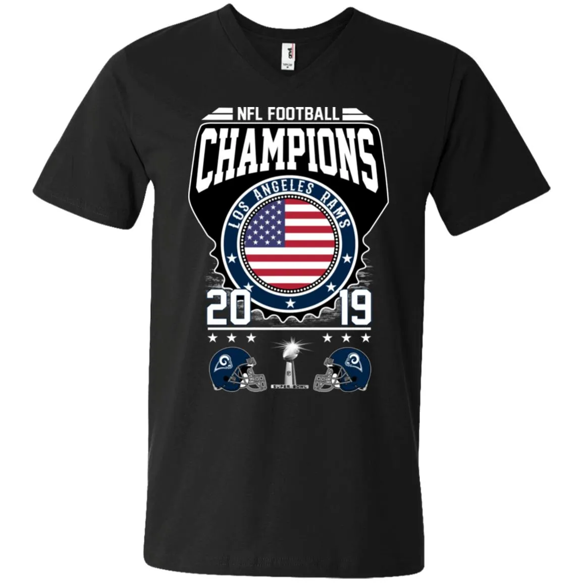 Nfl – Football Champions Los Angeles Rams Super Bowl 2019 Men V-Neck T-Shirt