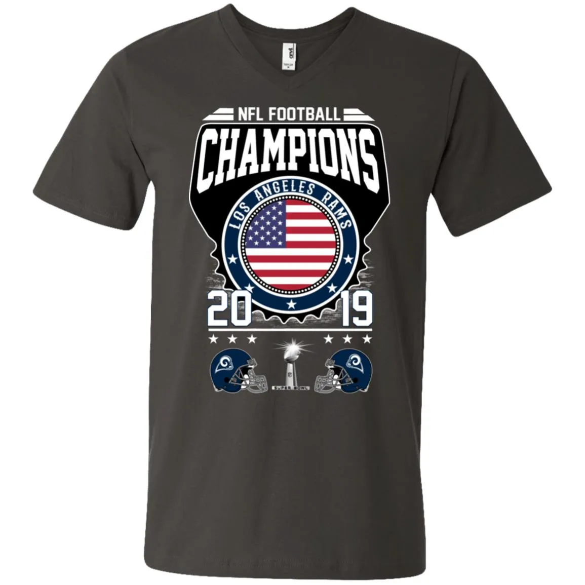 Nfl – Football Champions Los Angeles Rams Super Bowl 2019 Men V-Neck T-Shirt