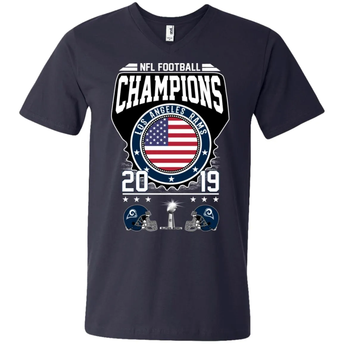 Nfl – Football Champions Los Angeles Rams Super Bowl 2019 Men V-Neck T-Shirt