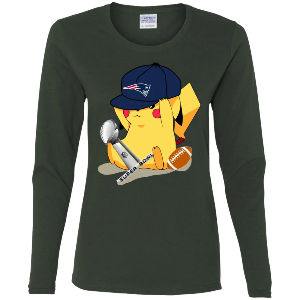 Nfl - New England Patriots Pikachu Super Bowl 2019 Football Women Long Sleeve Shirt