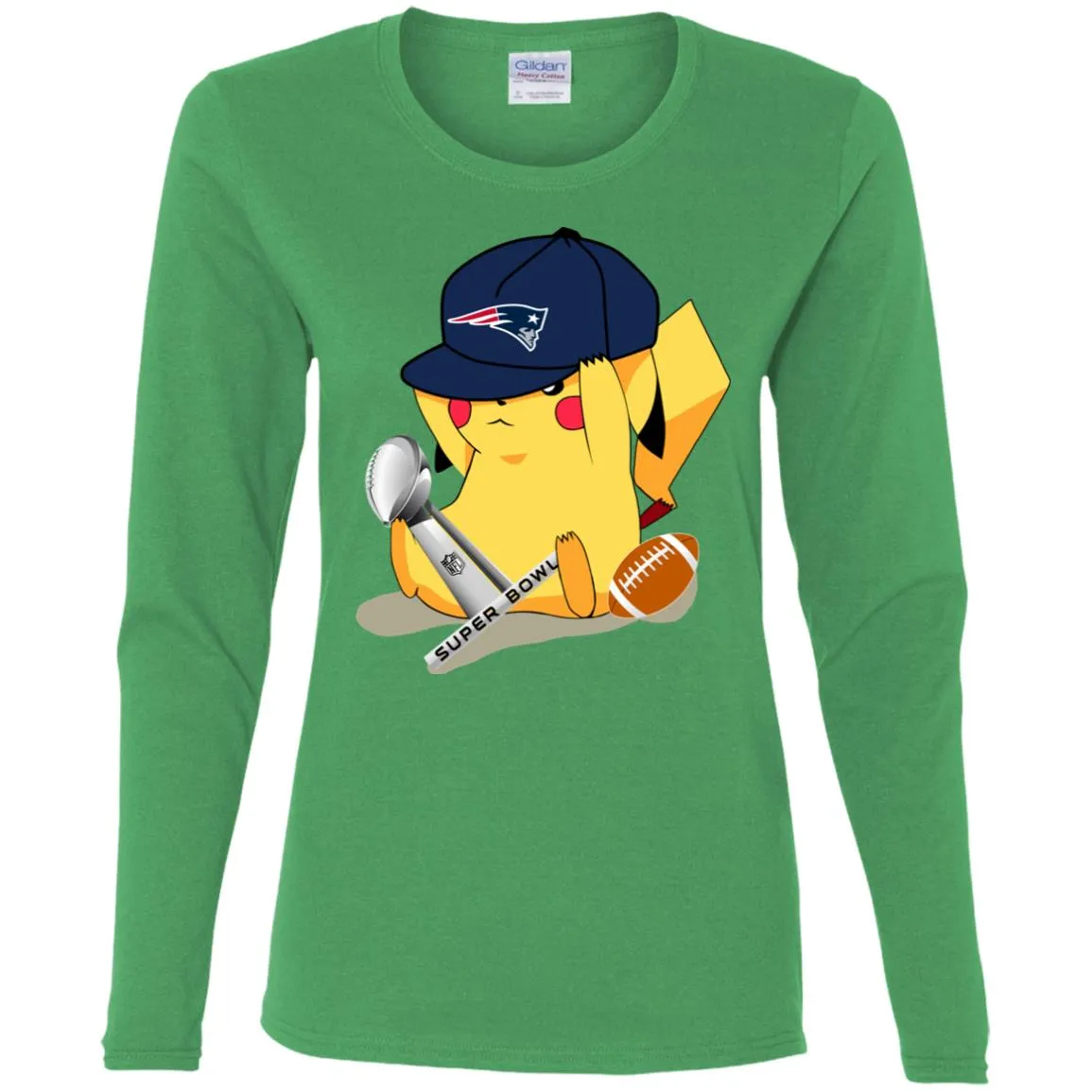 Nfl - New England Patriots Pikachu Super Bowl 2019 Football Women Long Sleeve Shirt