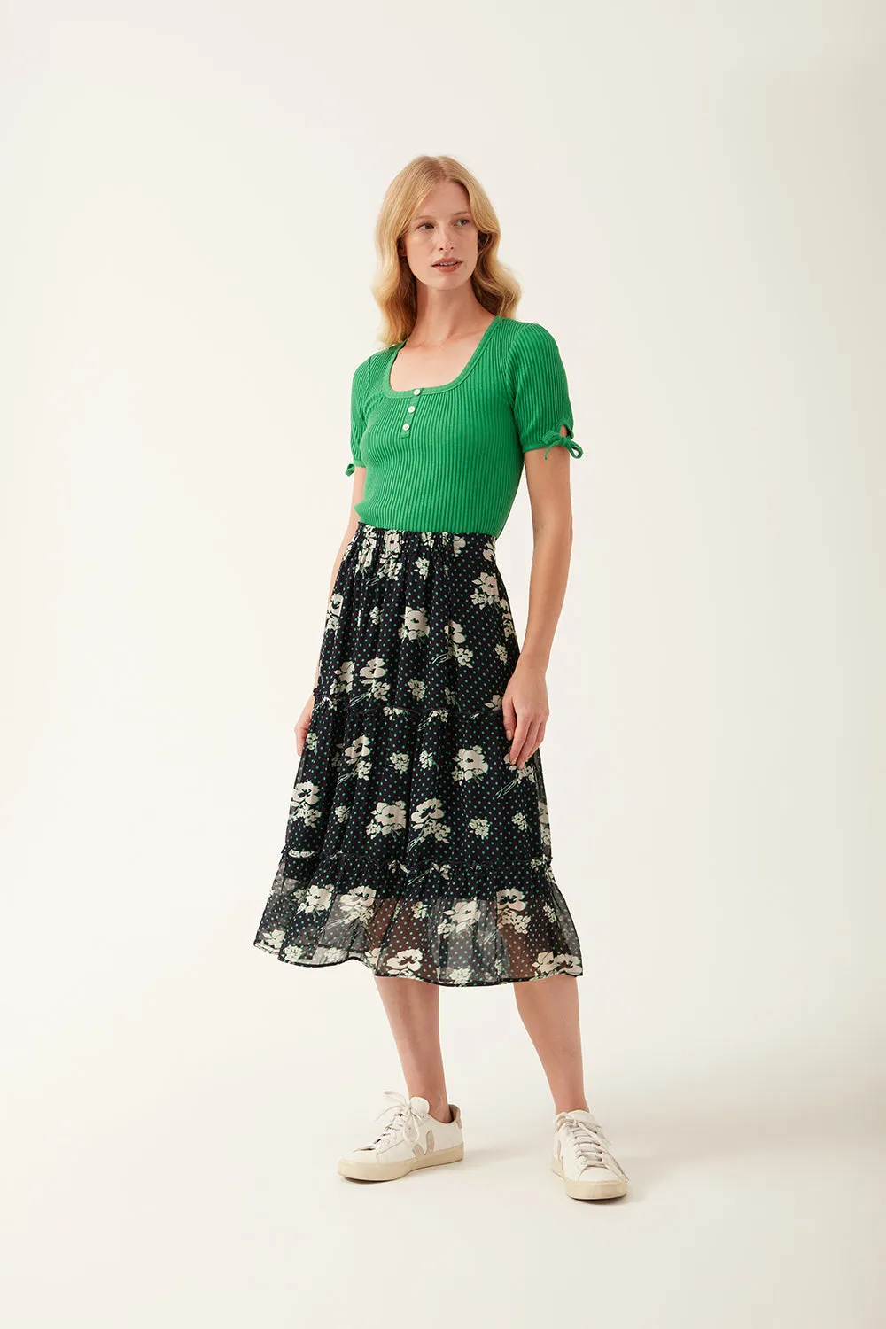 Nora Floral Dot Skirt