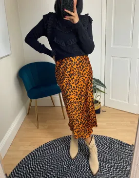 Ola Leopard Midi Skirt