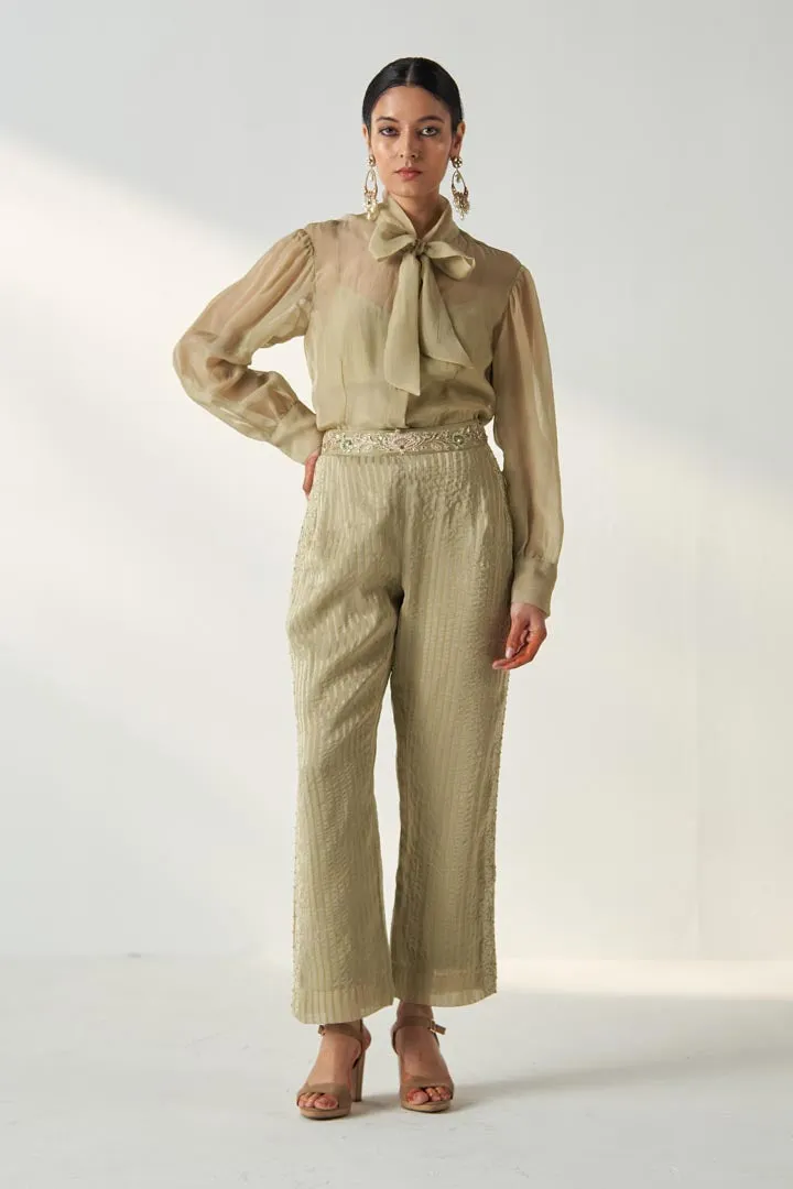 PADMA GREEN SHIRT PANT SET