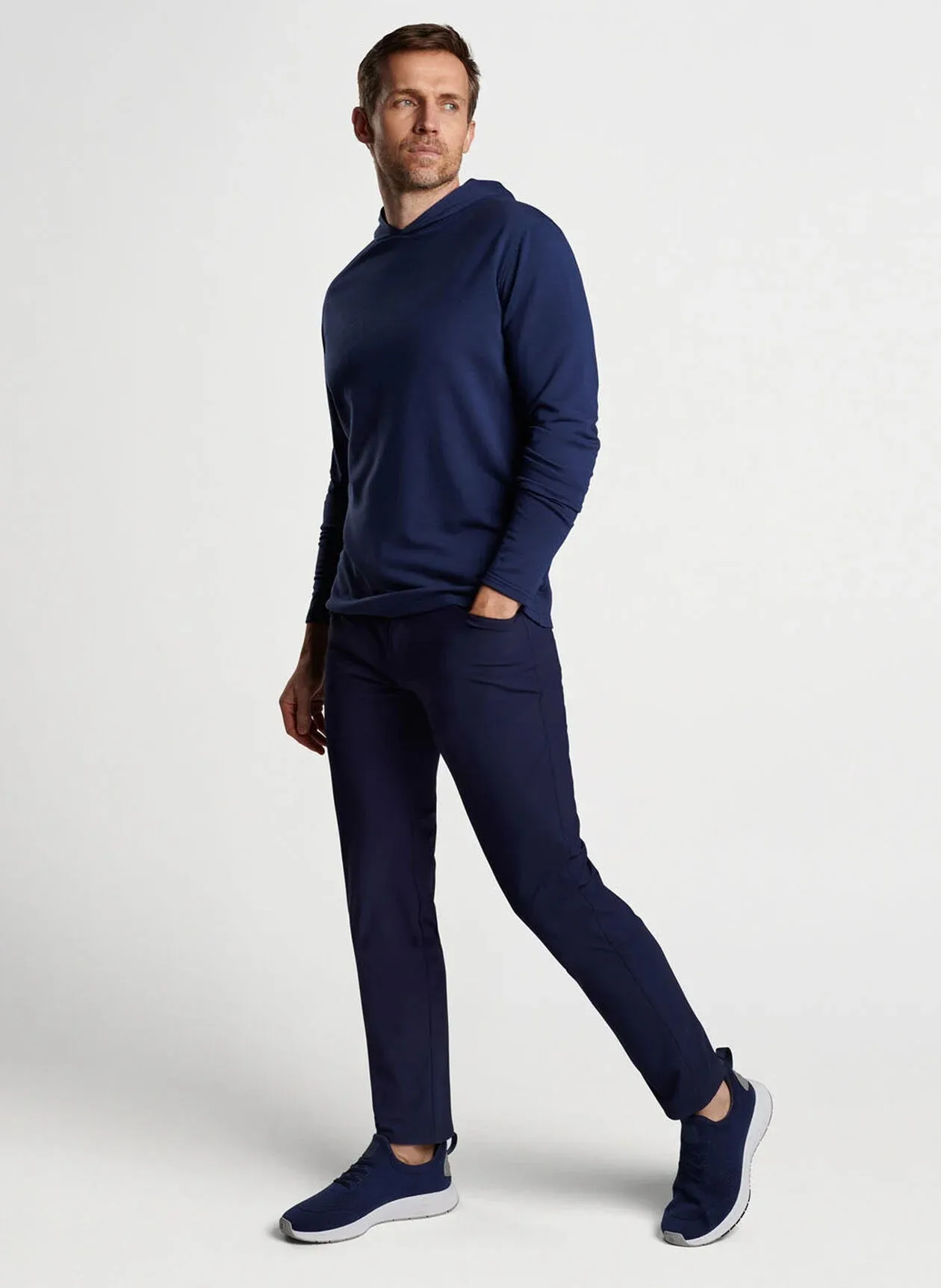 Peter Millar Excursionist Flex Hoodie In Navy