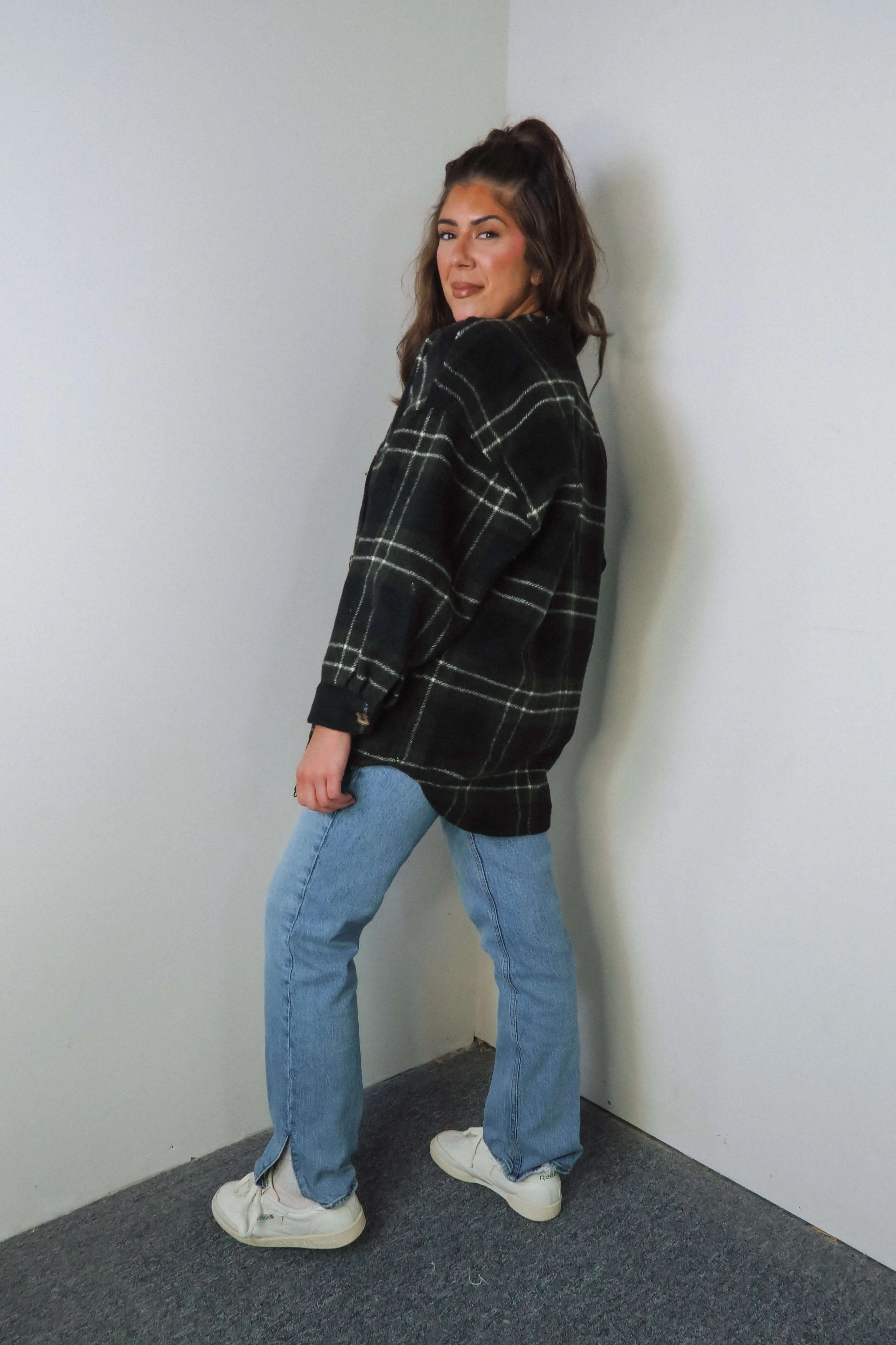 Plaid Cardigan Shacket