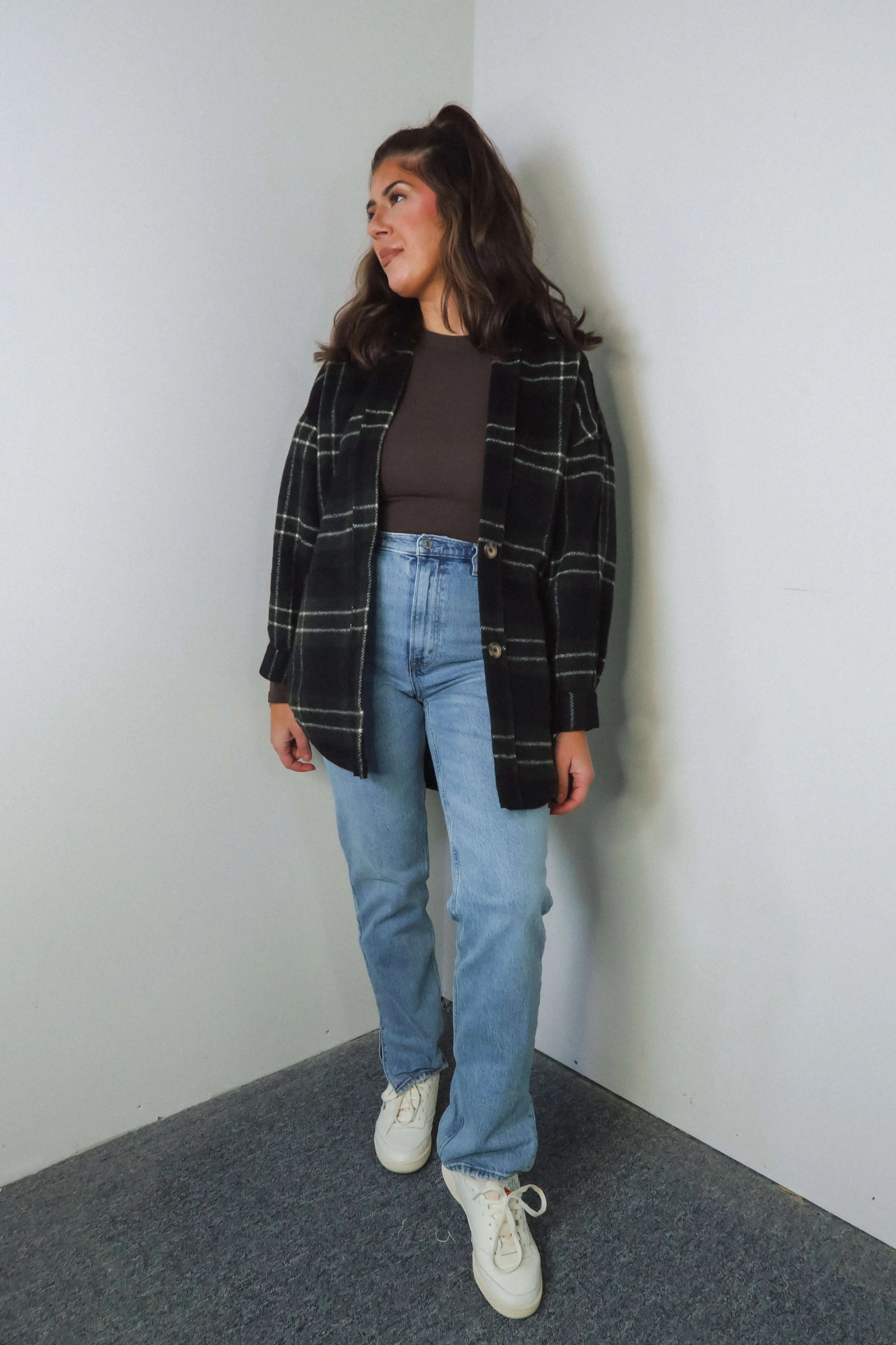 Plaid Cardigan Shacket