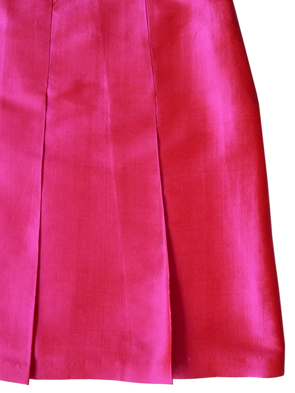 Pleated Cocktail Skirt Thai Silk Black