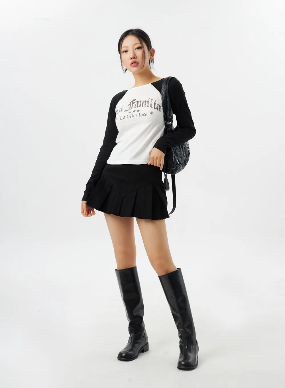 Pleated Mini Skirt CY315