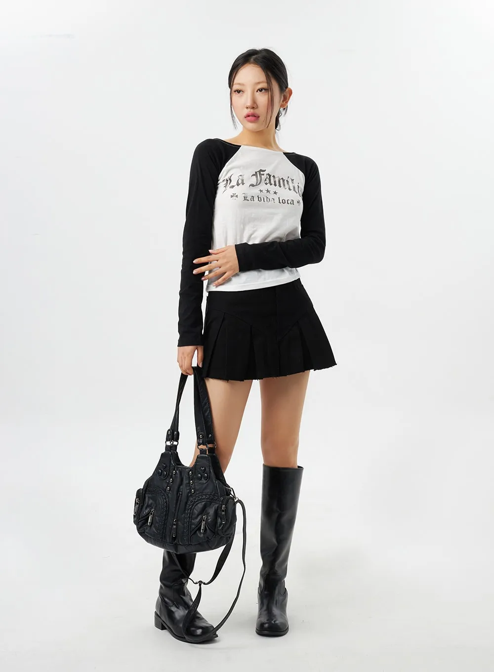 Pleated Mini Skirt CY315