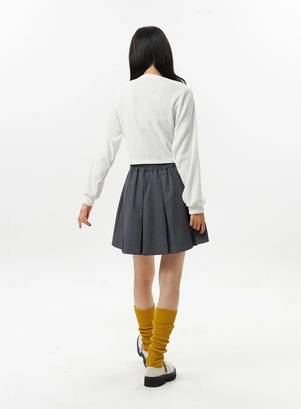 Pleated Mini Skirt OO312