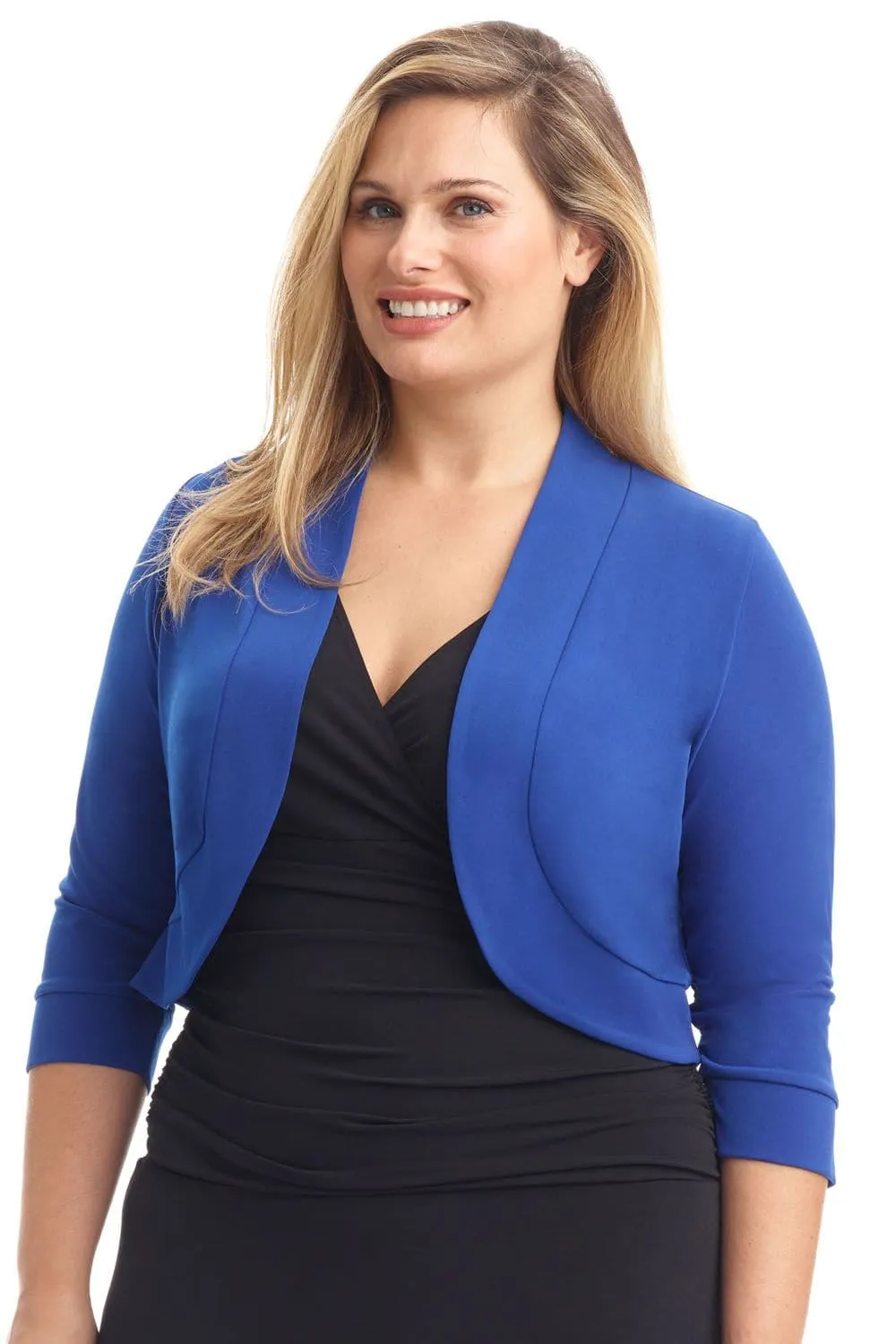 Plus Size Bolero Shrug with Rounded Hem