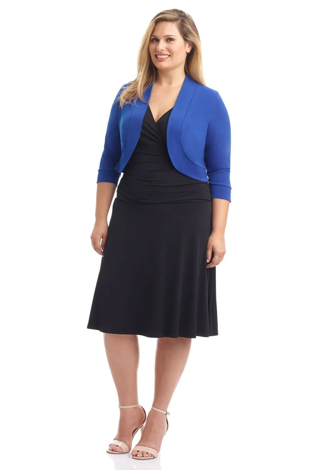 Plus Size Bolero Shrug with Rounded Hem