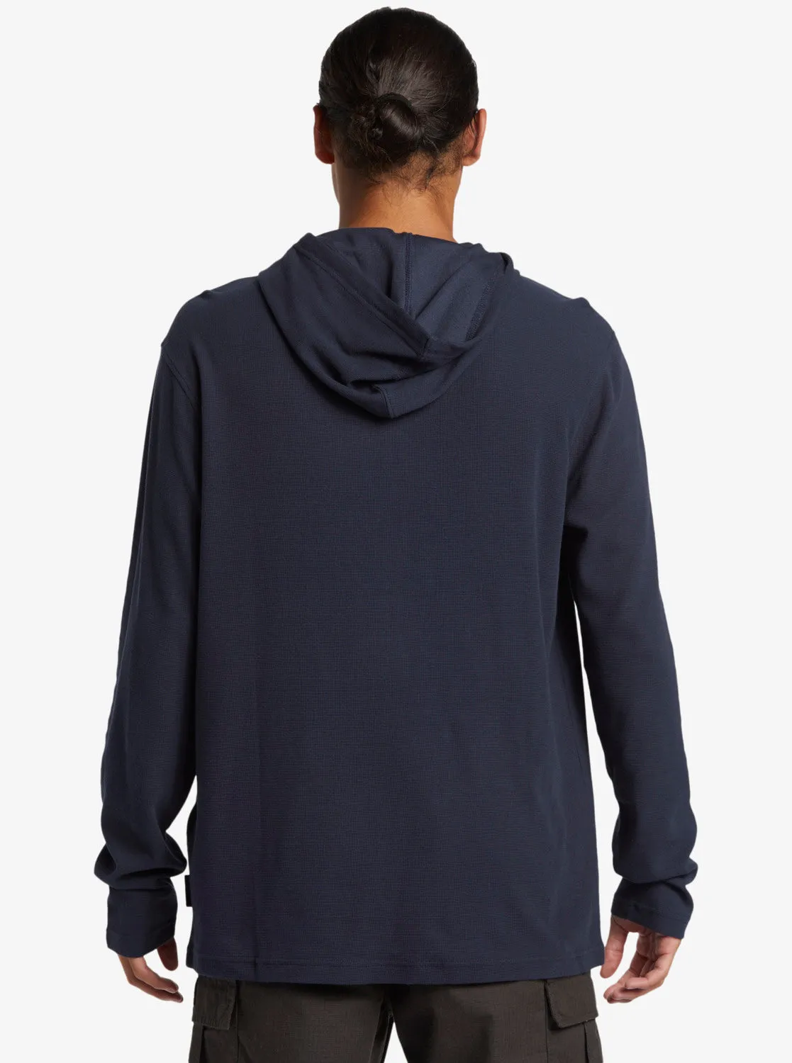 Quiksilver Drills Hooded Thermal L/S Shirt-Navy