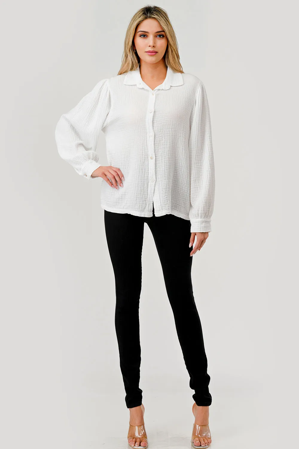 Raw Moda Dahila Cotton Button Shirt