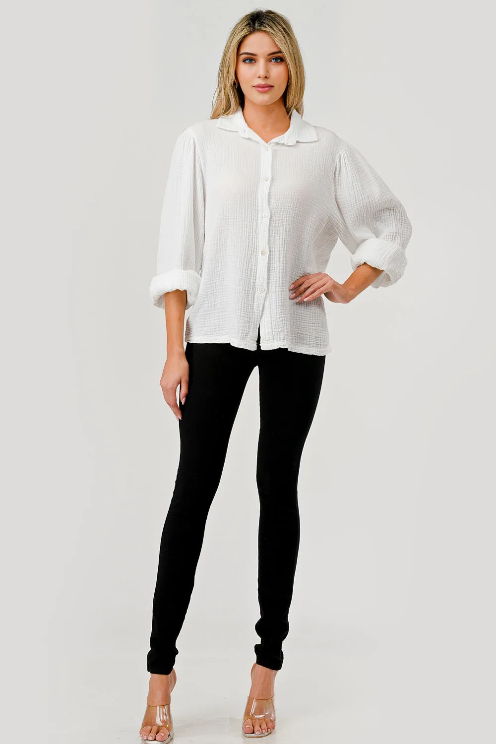 Raw Moda Dahila Cotton Button Shirt