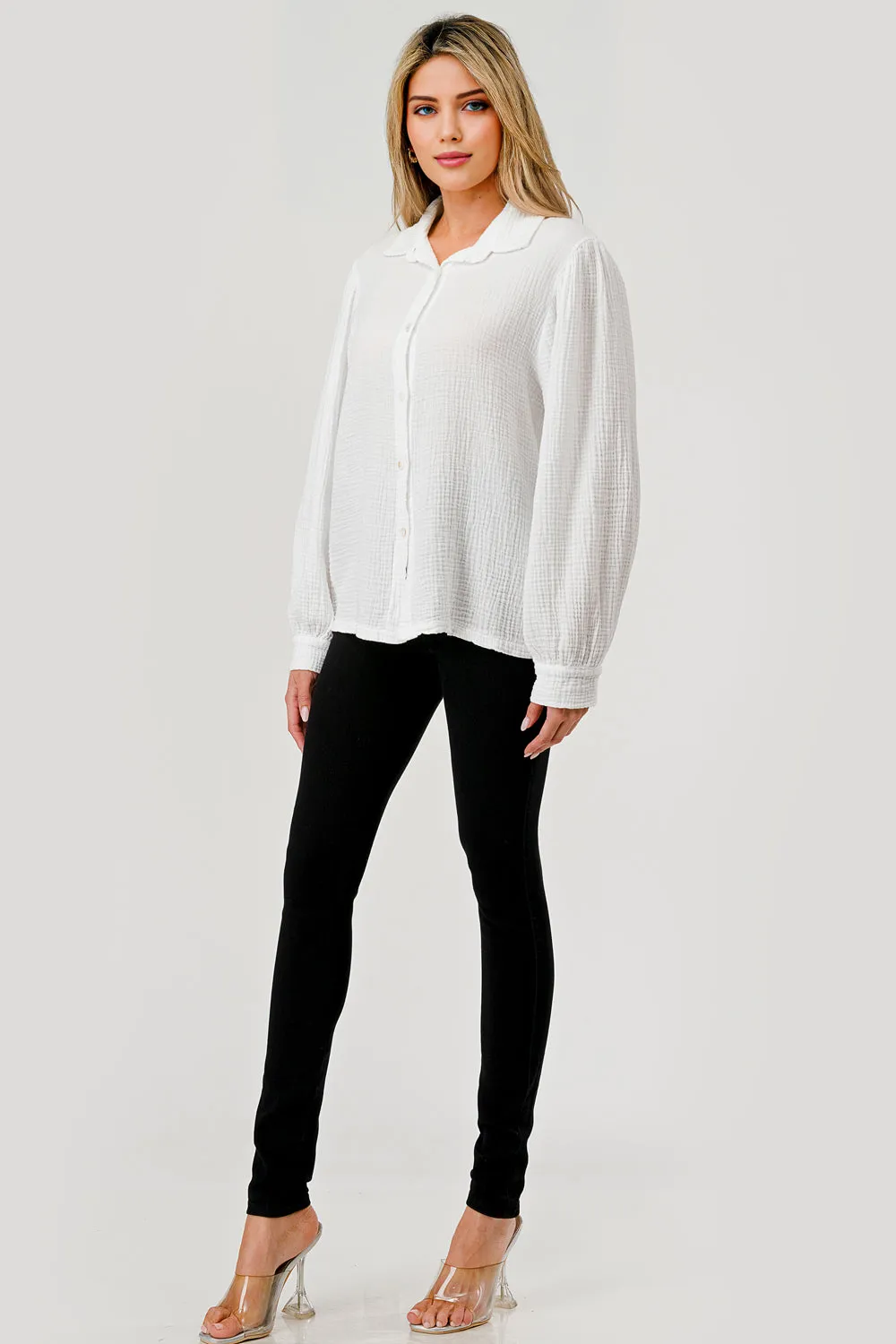 Raw Moda Dahila Cotton Button Shirt