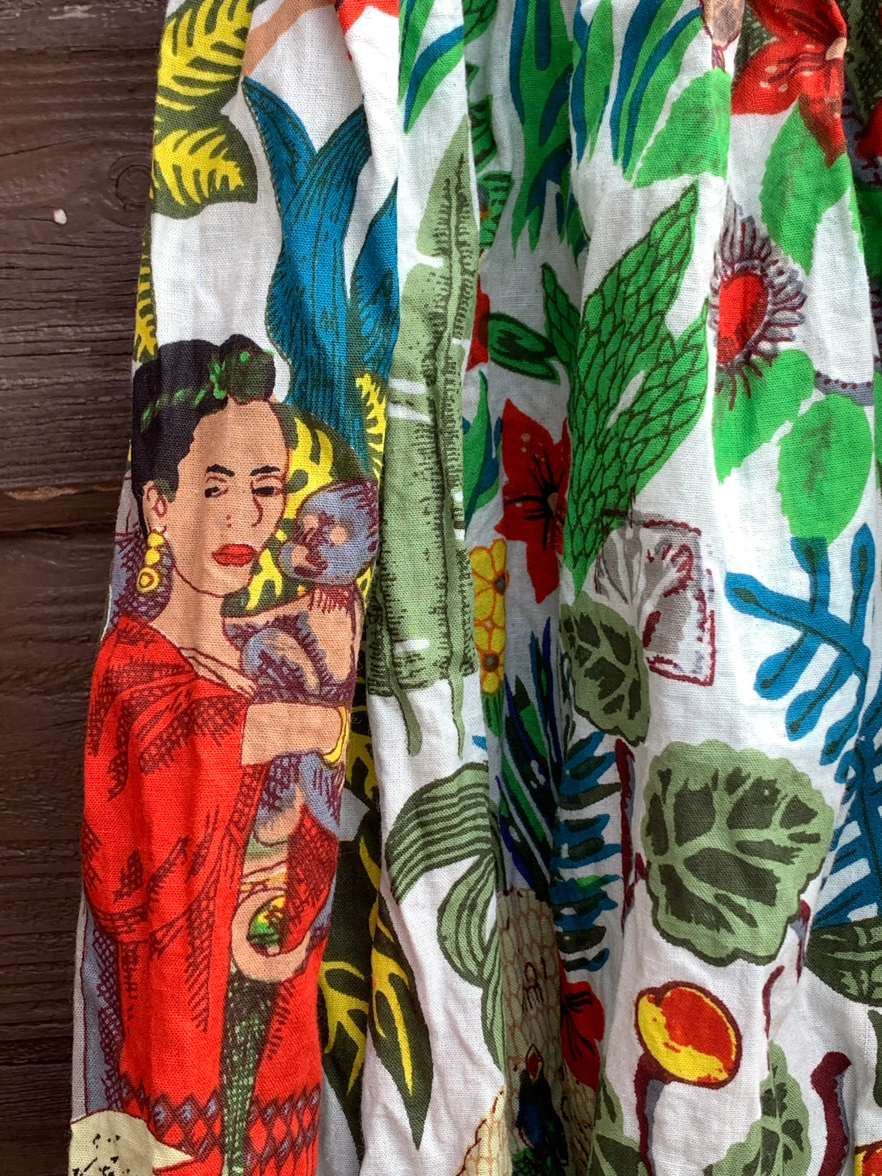 Ready to Ship Frida Kahlo White Harem Pants