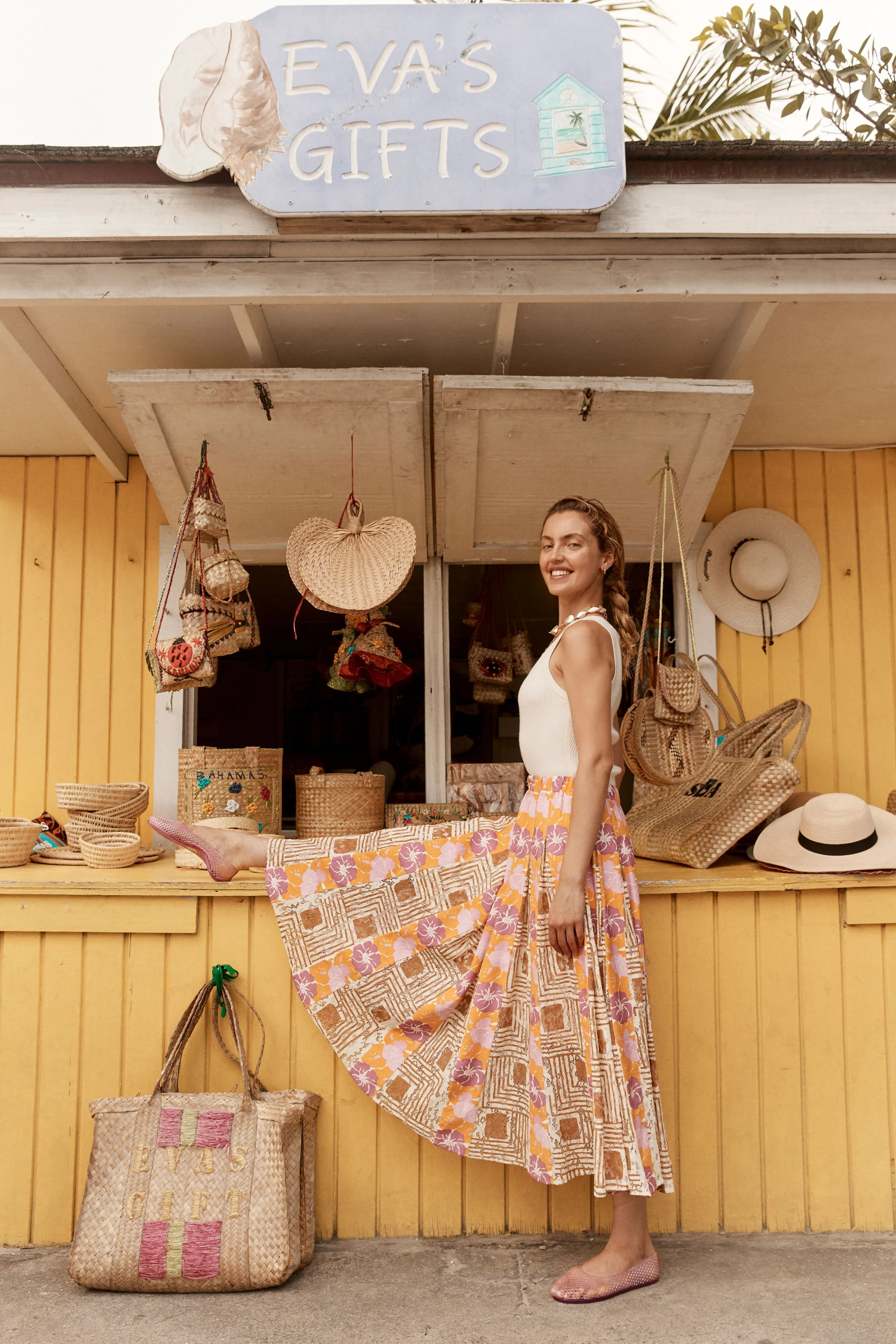 Retro Floral Marlow Skirt