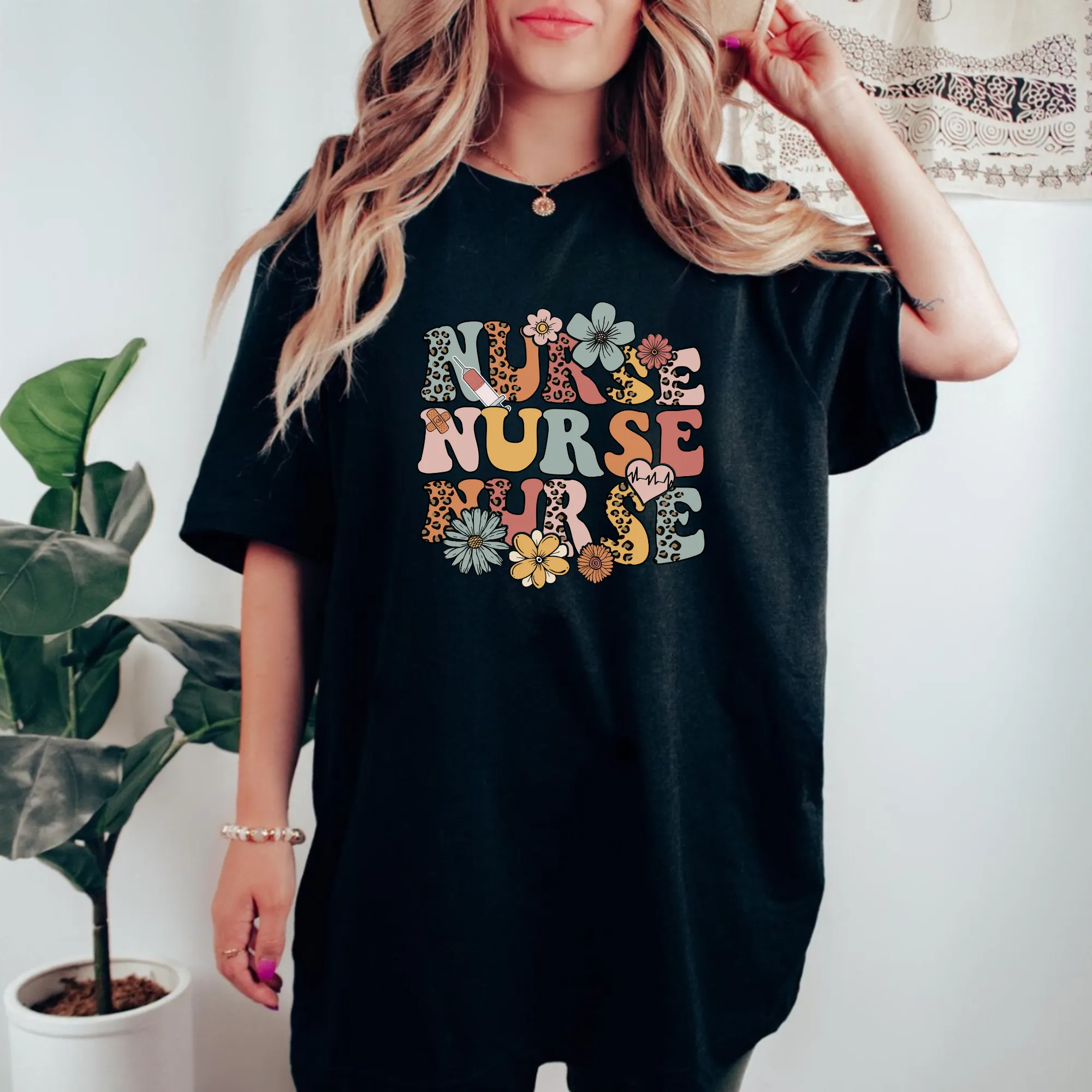 Retro Leopard Nurse Shirt