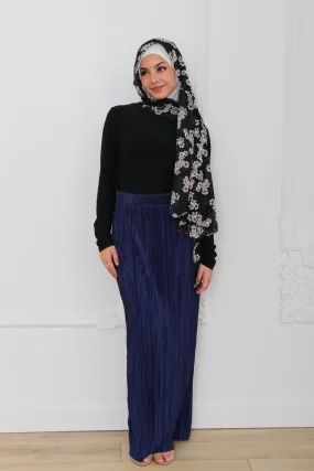 Rosa Pleated Skirt - Navy Blue