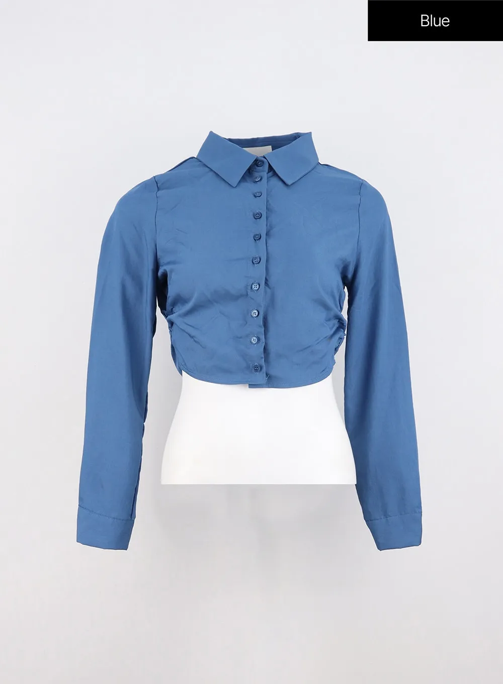 Ruched Crop Shirt IO317