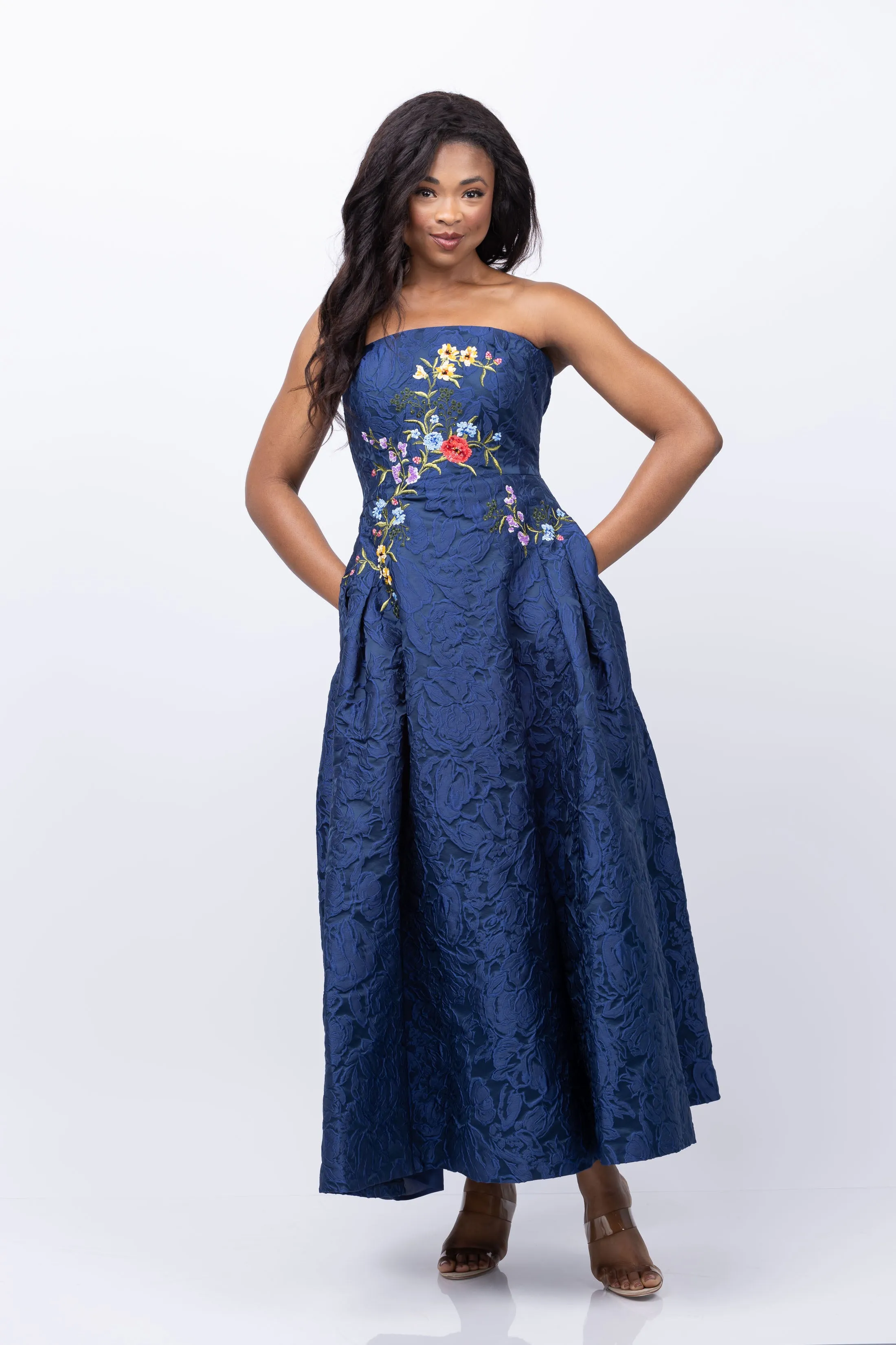 Sachin & Babi Belle Gown in Midnight