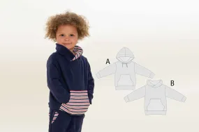 Schnittmuster Pullover mit Schalkragen für Mädchen   Junge FLY von Patternforkids Ebook PDF