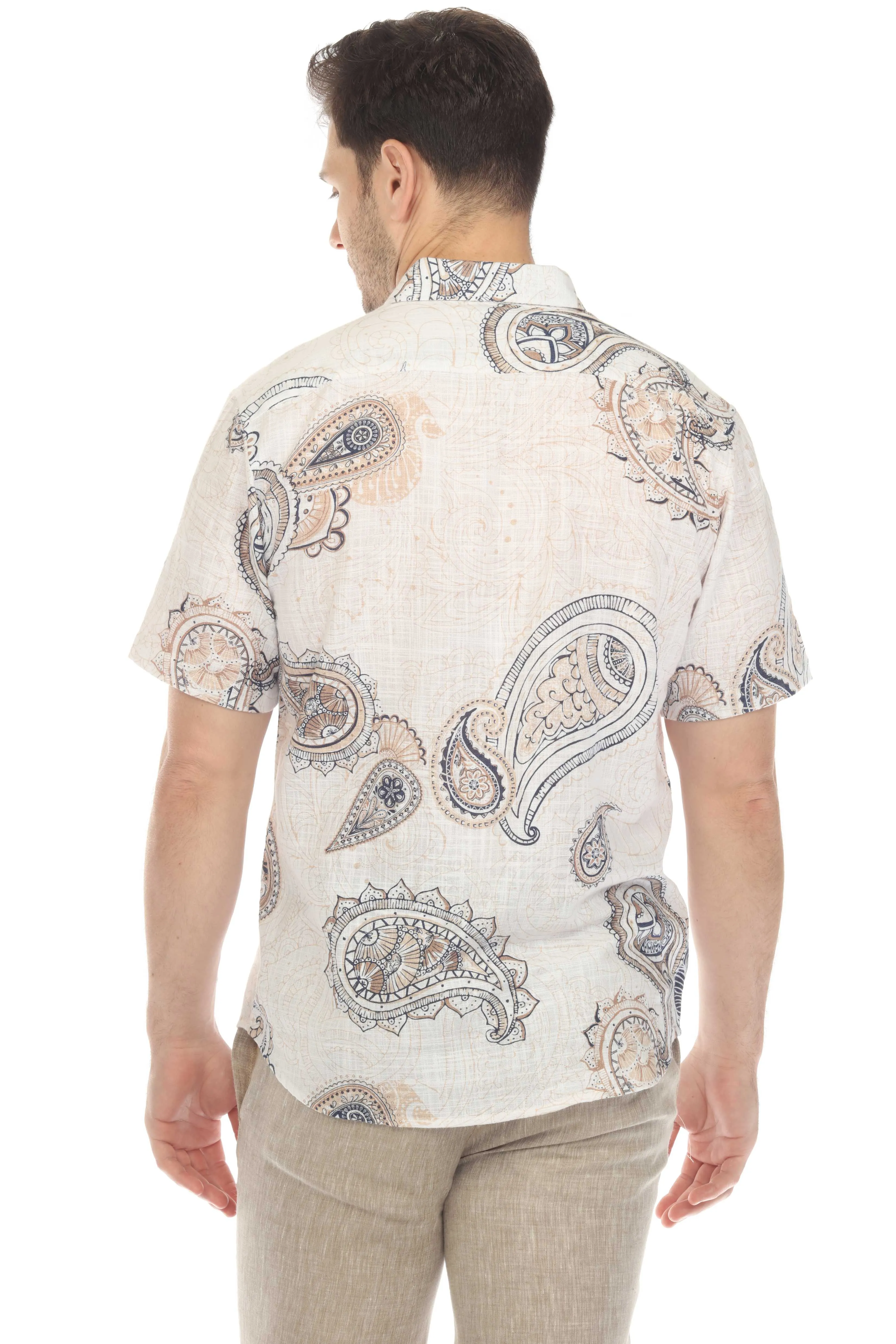 Short Sleeve Paisley Drift Print Shirt