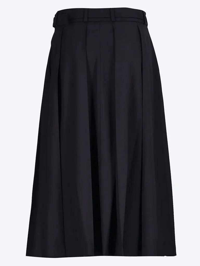 Signature pleated midi skirt