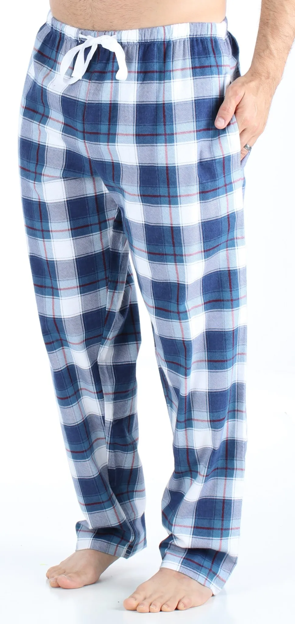 SleepytimePjs Christmas Family Matching Blue Plaid Flannel Pajamas for The Family