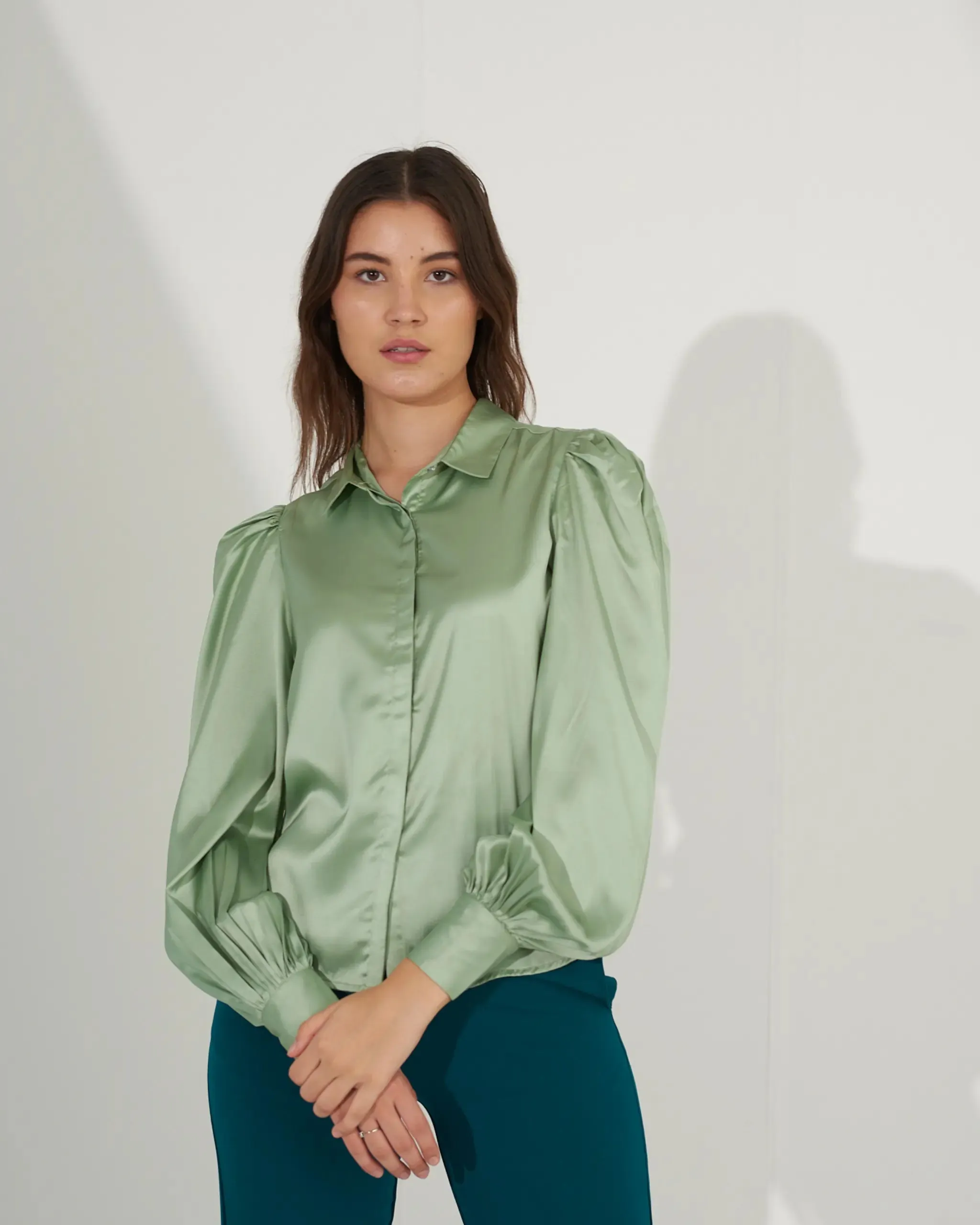 Solid Women's Work Premium Satin shirt