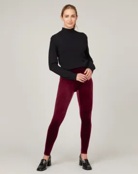 Spanx Velvet Leggings - Rich Burgundy