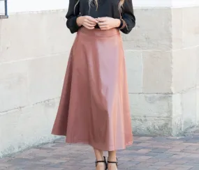 Stormy Faux Leather Skirt