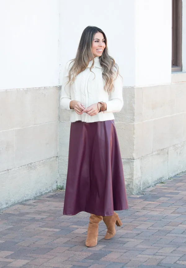 Stormy Faux Leather Skirt