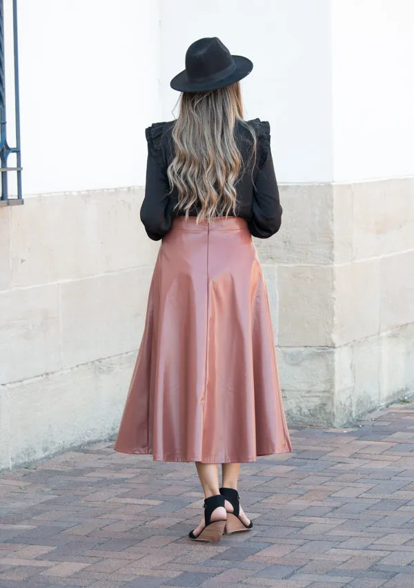 Stormy Faux Leather Skirt