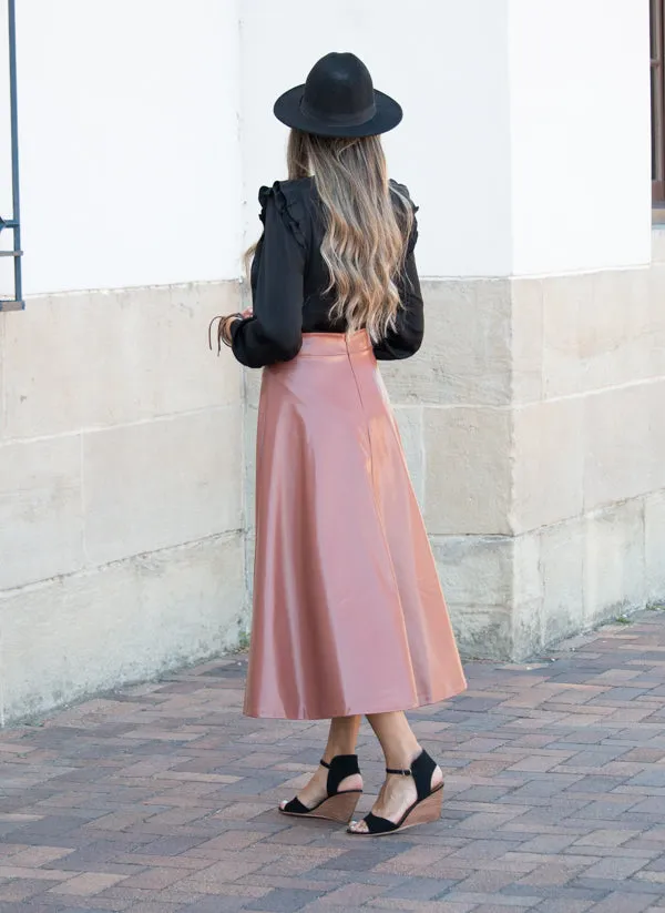 Stormy Faux Leather Skirt