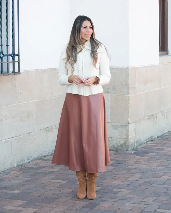 Stormy Faux Leather Skirt