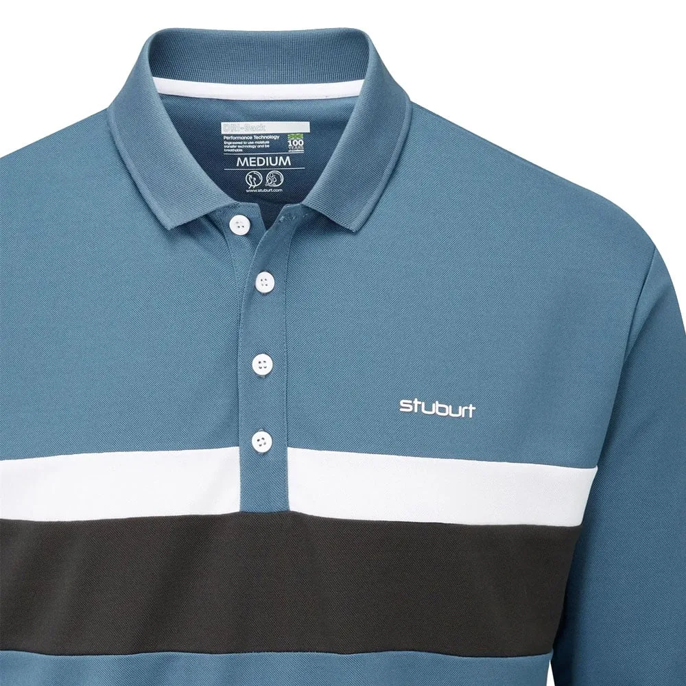 Stuburt Motion Long Sleeve Polo Shirt - Peacock