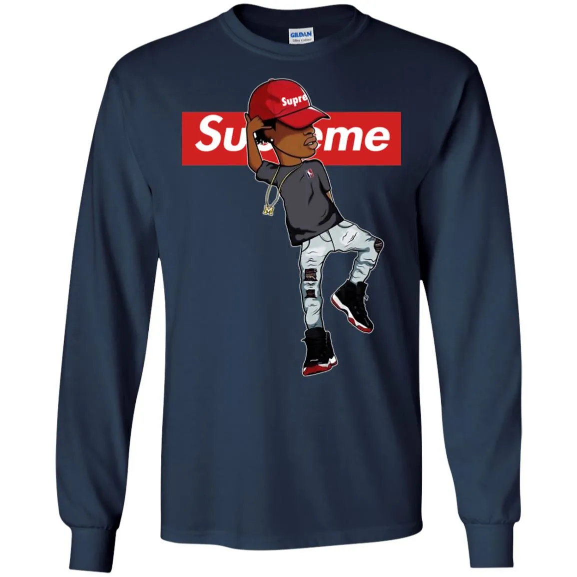 Supreme Marquese Scott T-shirt Men Long Sleeve Shirt