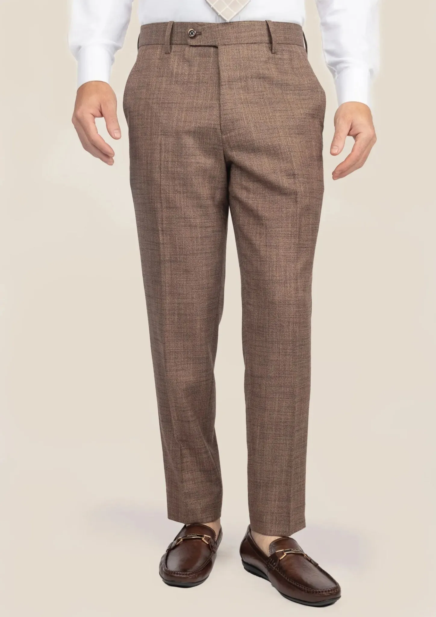 Tawny Brown Hopsack Pants